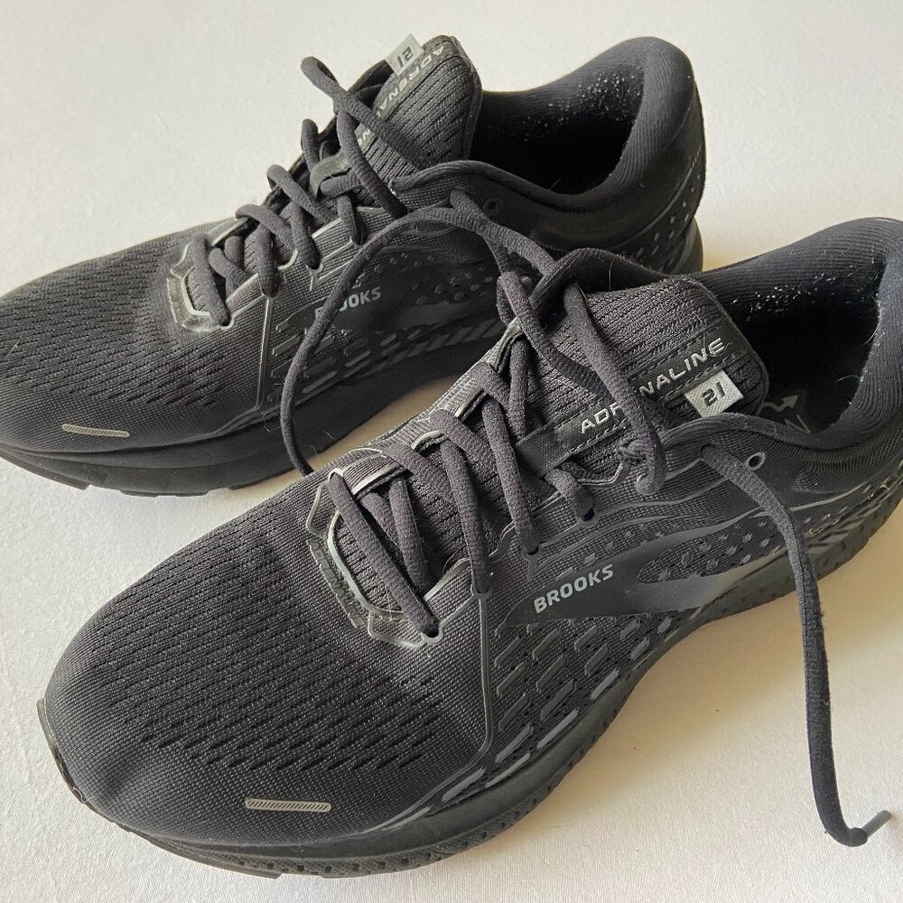 Brooks Adrenaline GTS 21 Men's Running Shoes Size 11.5 Wide 2E Black